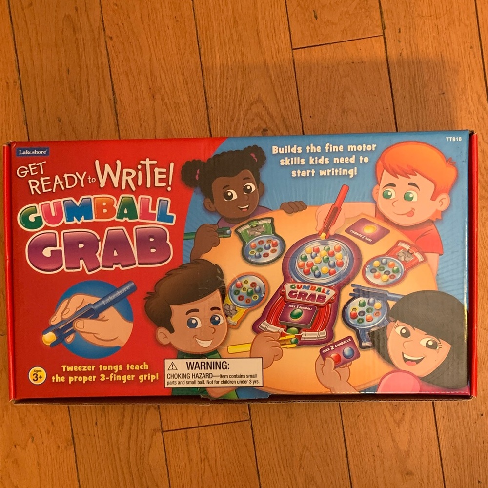 Lakeshore Gumball Grab Educational Game - Red and Multicolor